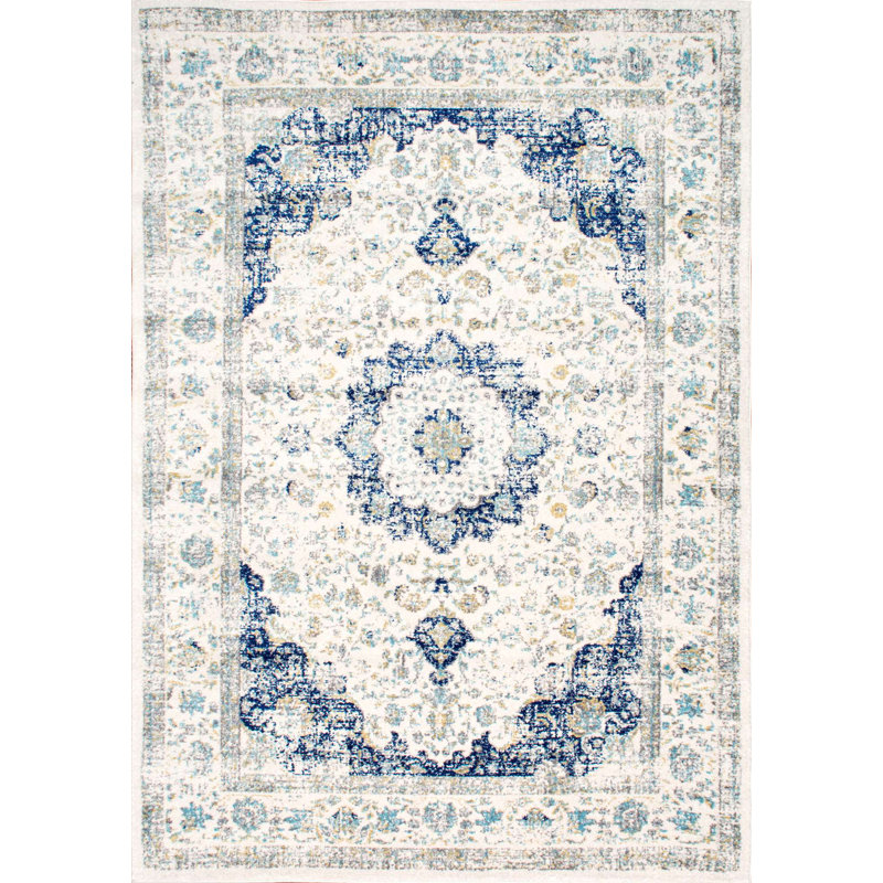 Laurel Foundry Modern Farmhouse Hosking Doylestown Blue Area Rug